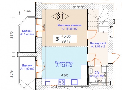 Продам 3-комнатная 2-уровневая 100 кв.м